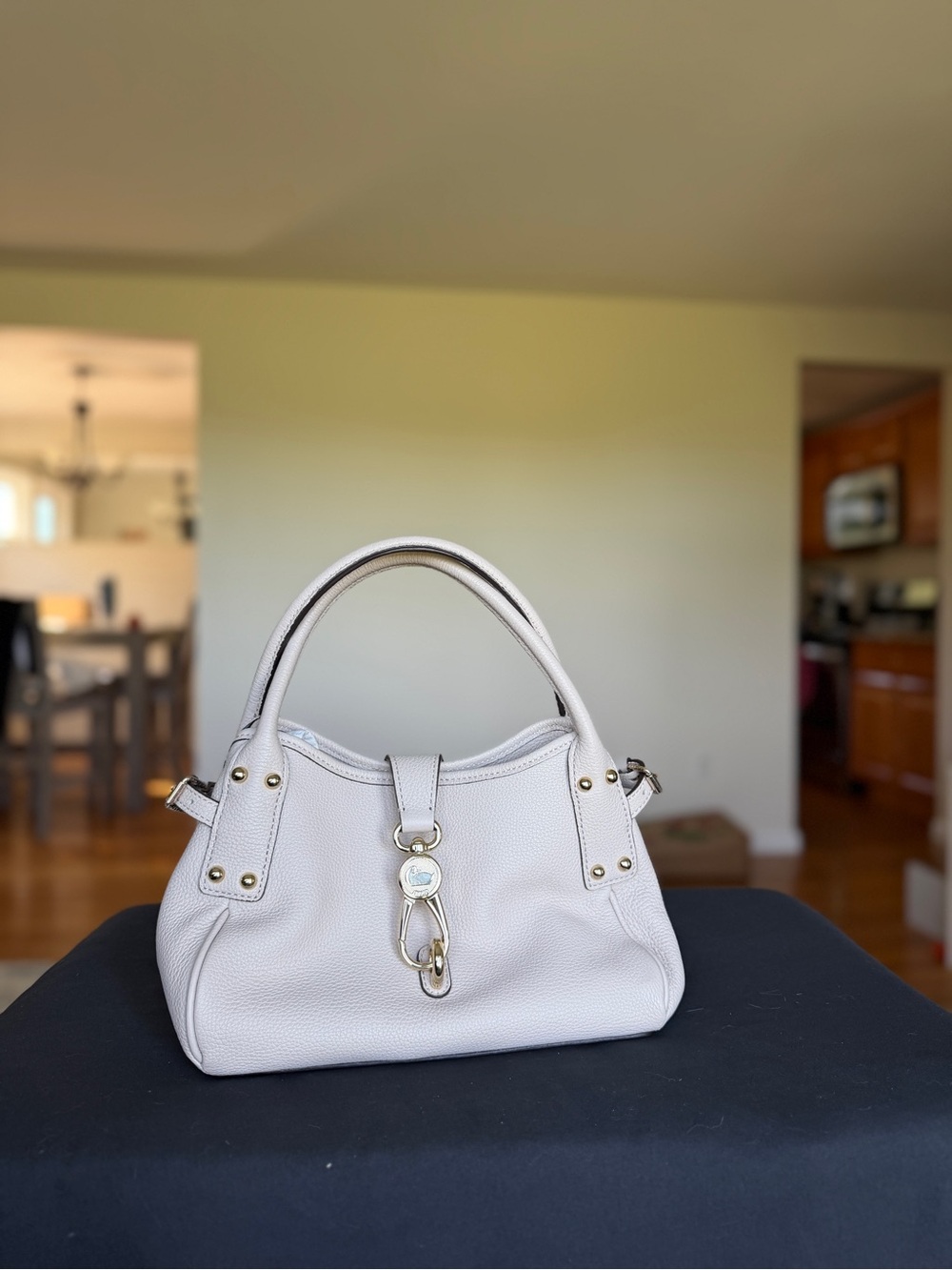 Dooney & Bourke Pebbled Leather Shoulder Bag - Light Taupe